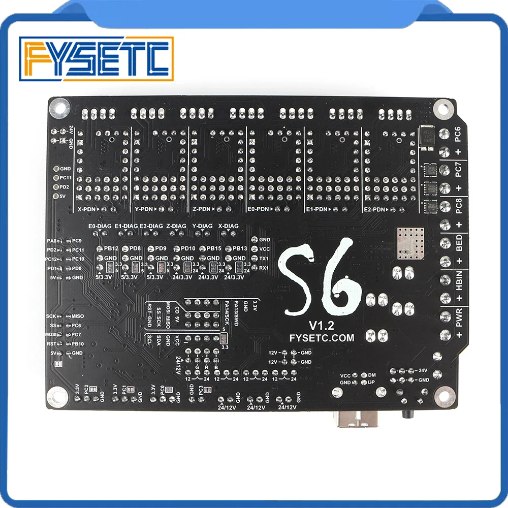 Placa de Controle de 32 Bits Apoio Tmc Drivers Uart - Spi Voando Fio xh mx Conector vs f6 V1.3 Skr s6 V1.2 6x Mod. 1319259 - Imagem 4