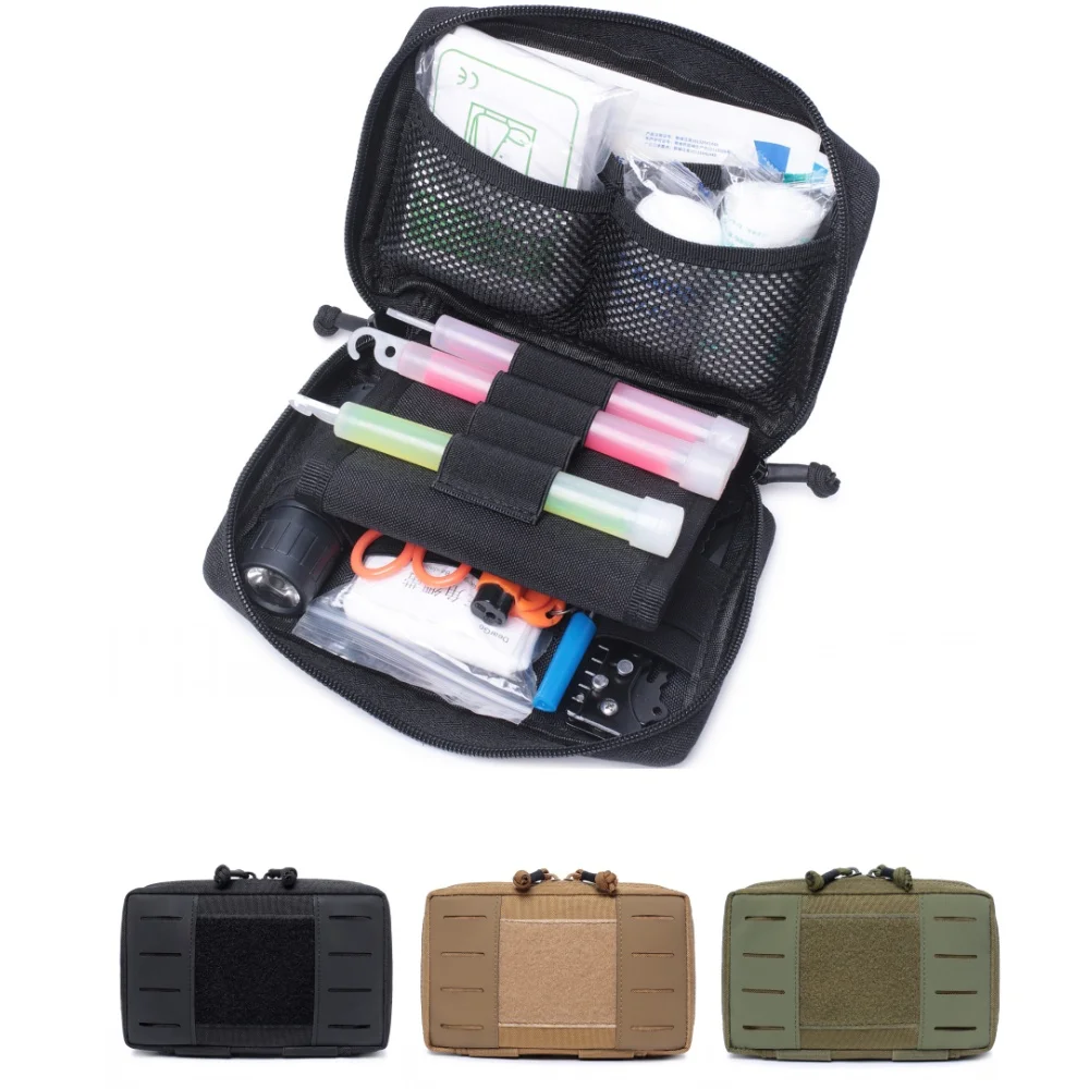 Molle Tactical First Aid Kit Medical Pouch Military Outdoor Sports Waist Pack Hunting Camping Emergency Survival EDC Tool Pouch