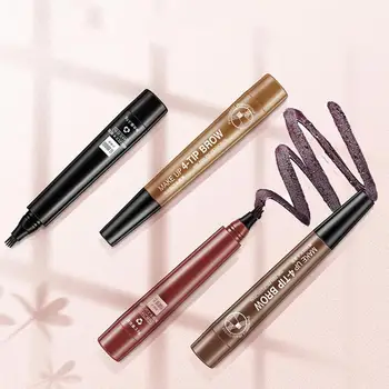 

Four-prong eyebrow pencil durable waterproof and sweat-proof not easy to remove makeup not smudged eyebrow pencil liquid eas