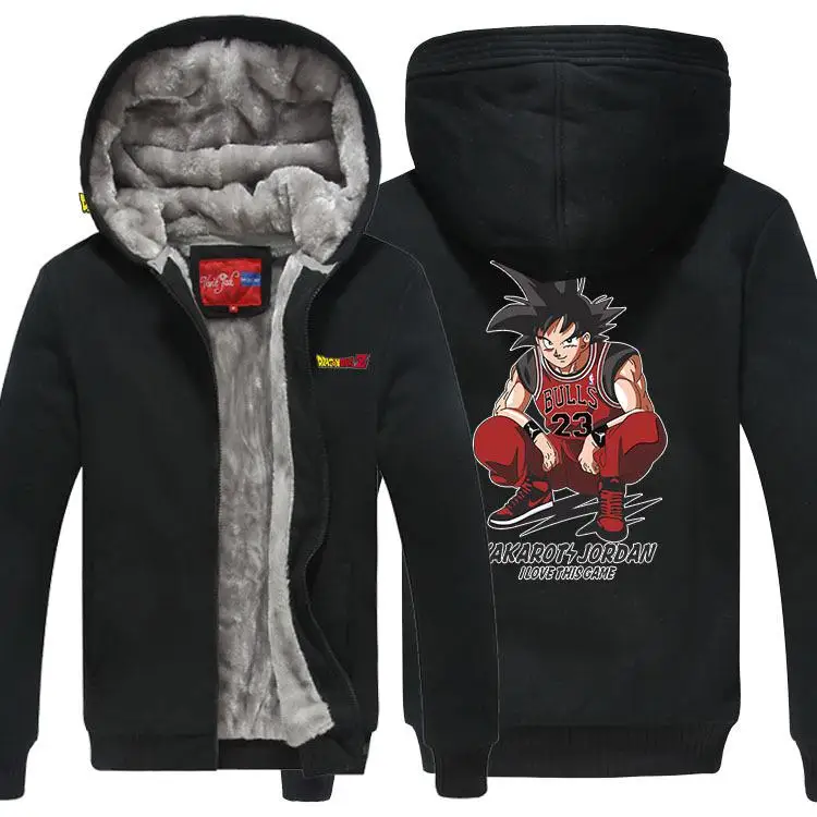 New Arrival Hoodies& Sweatshirts Anime Dragon ball Thick Hoodie Son Goku Sun Wukong Winter Tracksuit Fleece Mens - Цвет: 17