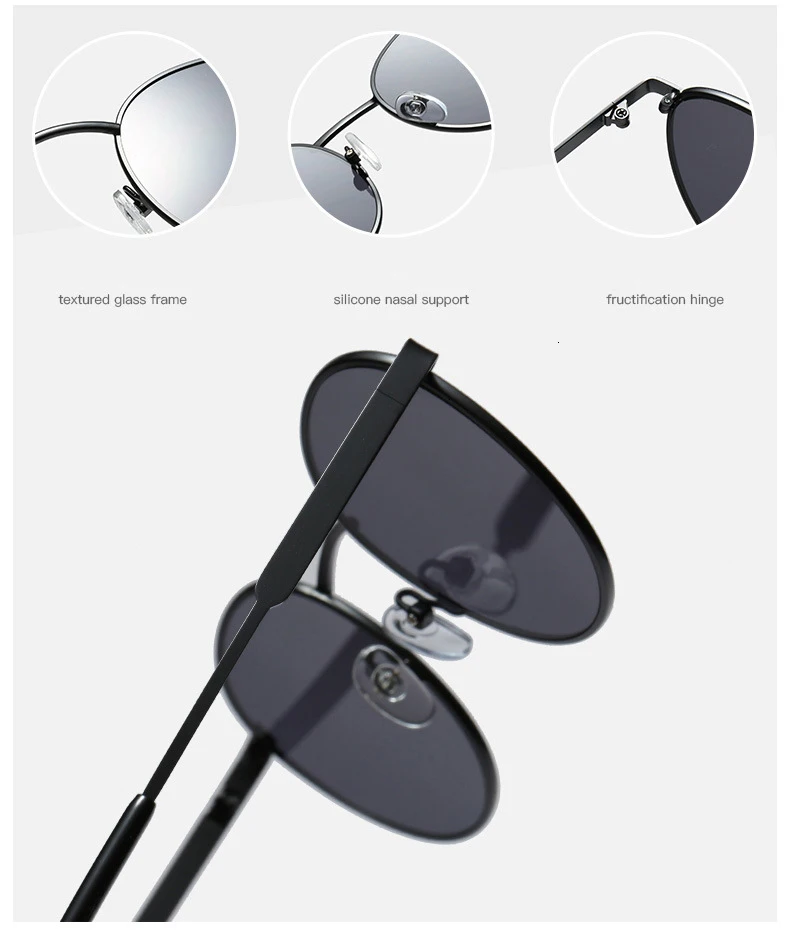 QPeClou Metal Round Sunglasses Women Retro Sun Glasses For Men Color Lunettes Man Shades Gafas Oculos De Sol Feminino UV400
