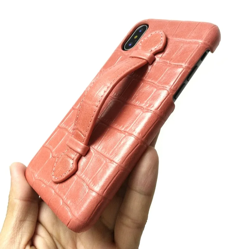 Solque Подлинная Кожаный ремешок на руку держатели для телефонов iPhone X XS Max 7 8 Plus