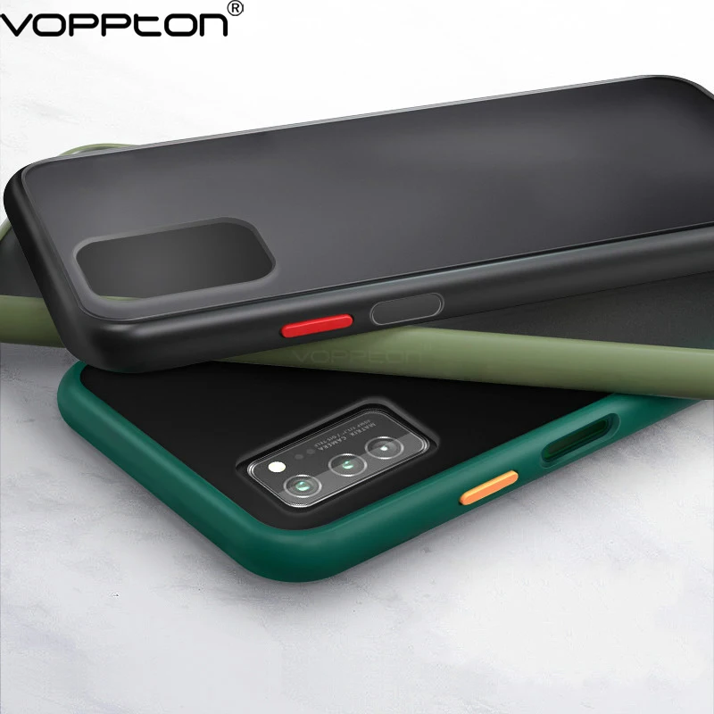 Frosted Translucent Case For Huawei V30 Pro 20 8S Phone Silicone Frame Hard Clear Protective Back Cover Shockproof |