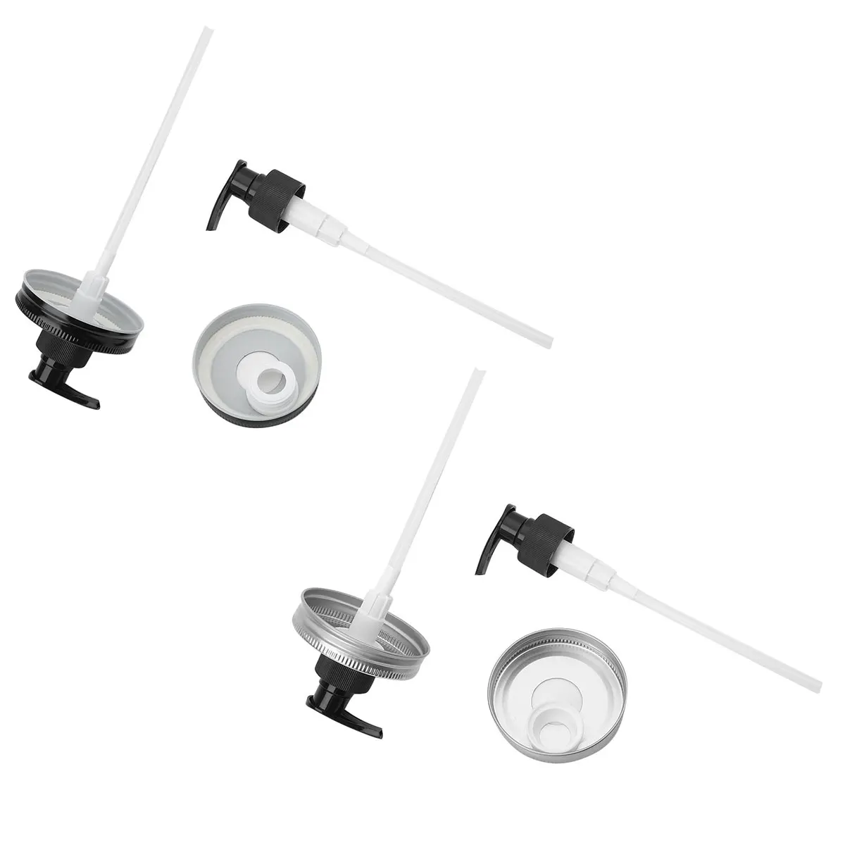 2pcs Premium Jars Lids Kits Mason Jars Pumps Anti Leak Sealing