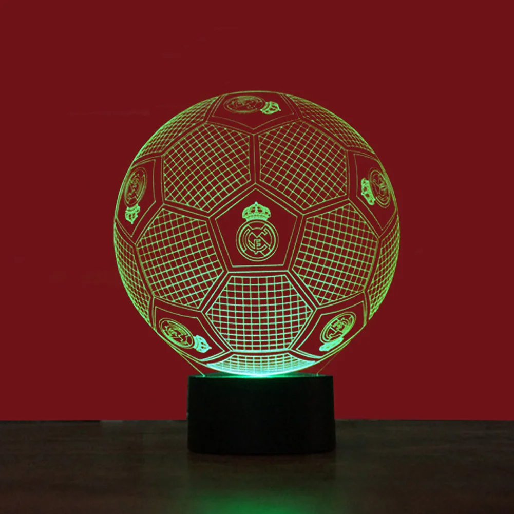 Ночник 3d для футбола светодиодный светильник с аккумулятором и сенсорным