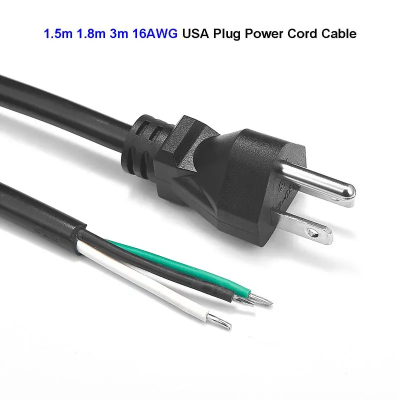 Шнур питания для посудомоечных машин 1,5 м, 6 футов, 10 футов, 16 awg, сменный кабель питания для морозильной камеры, вакуумная циркулярная пила