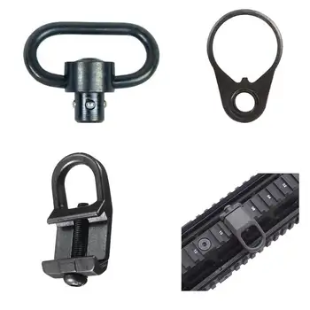 

FAST CHECKING QD Quick Detach Sling Swivel Ring Tactical 30mm QD Ring Buckle Ambidextrous End Plat ar 15 .223 AR15 Mount Adapter