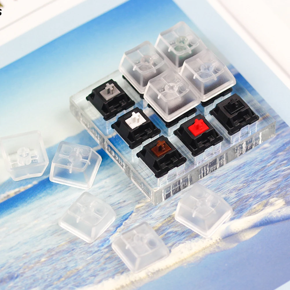 Аксессуары прибор для проверки клавиатуры акриловый пробоотборник 9 Keycap механический прозрачный PCB прозрачный небольшой инструмент тестирования для Cherry MX переключатели