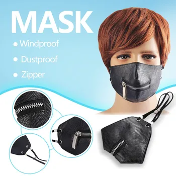 

Fashion Leather Mask Washable Reusable Protective Face Mask Outdoor Dust-Proof Cloth Mouth Mask Breathable Mundschutz Maske 2020