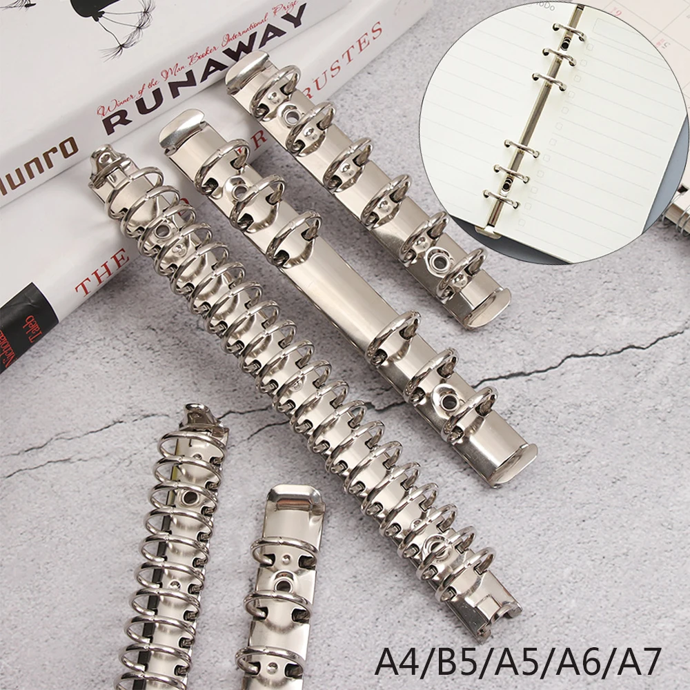 Metal spiral rings binder clip notebook accessory 1/10Pcs metal ring binder metal binder ring notebook accessories book binding supplies loose leaf binder clips binder clip For Diary Notebook Planner A5 A6 A7 File Folder