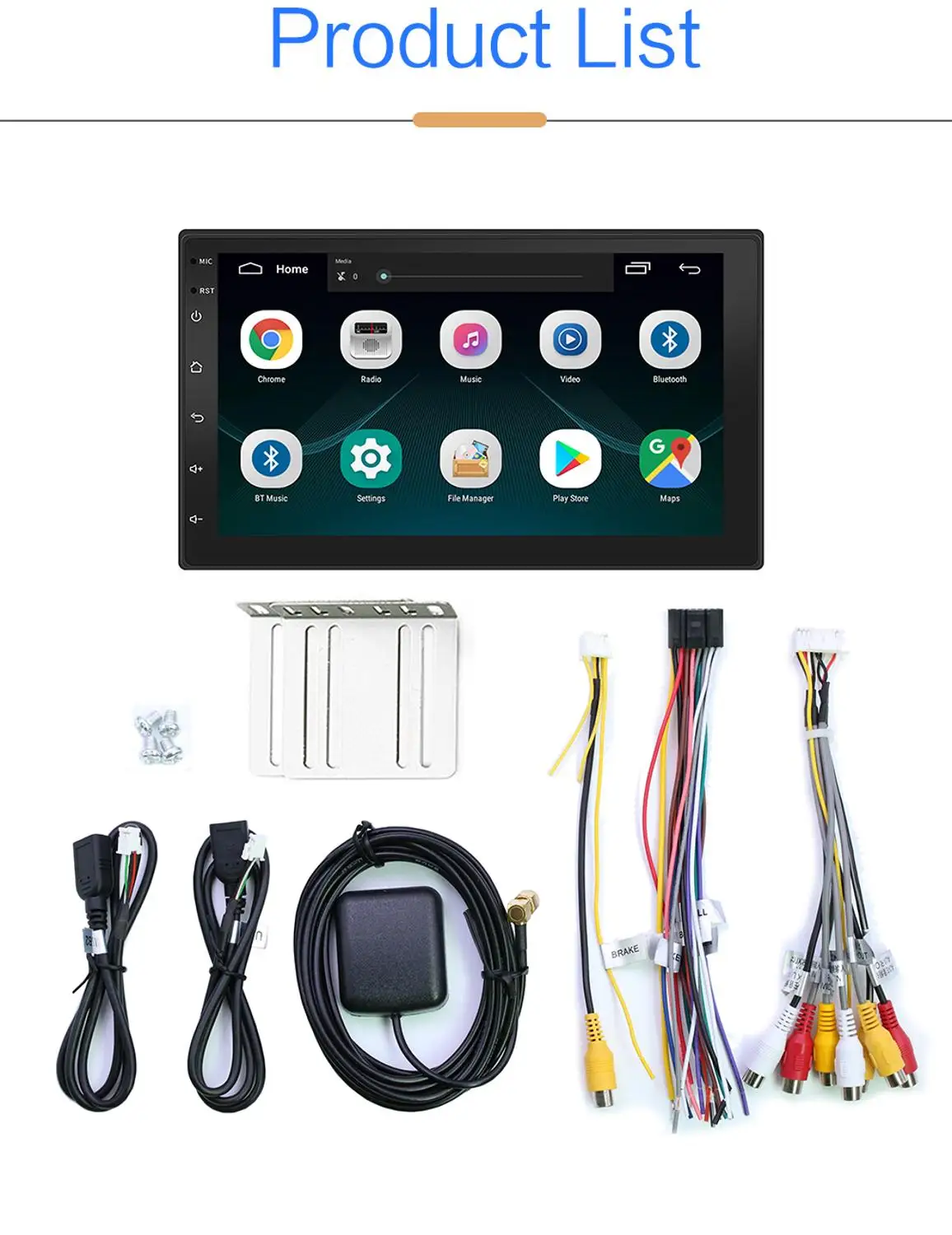 Авто Android 8,1 gps полный сенсорный 7 дюймов емкостный сенсорный экран Экран WI-FI Mirrorlink Bluetooth записей вождения автомобиля аудио