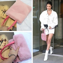 

Designer Faux Fur Bag Fashion Fluffy Plush Women's Handbag Soft Tote Small Shoulder Bags for Women Winter Women Fashion Handbags