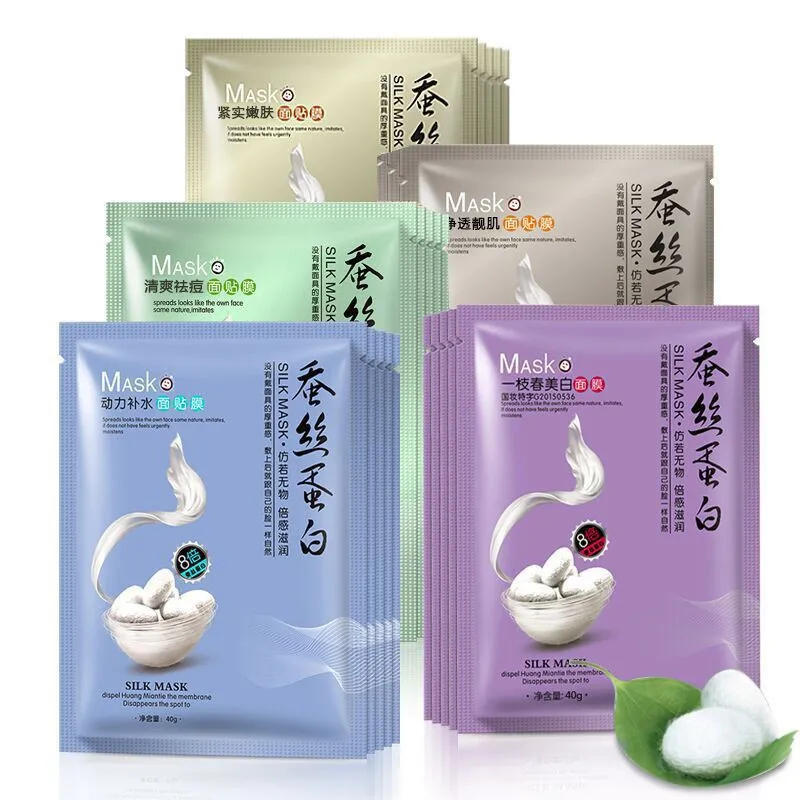 

10Pcs IMAGIC fruit Facial Masks Moisturizing Oil Control Natural Essence Silk Protein Face Mask sheet mask korean skin care