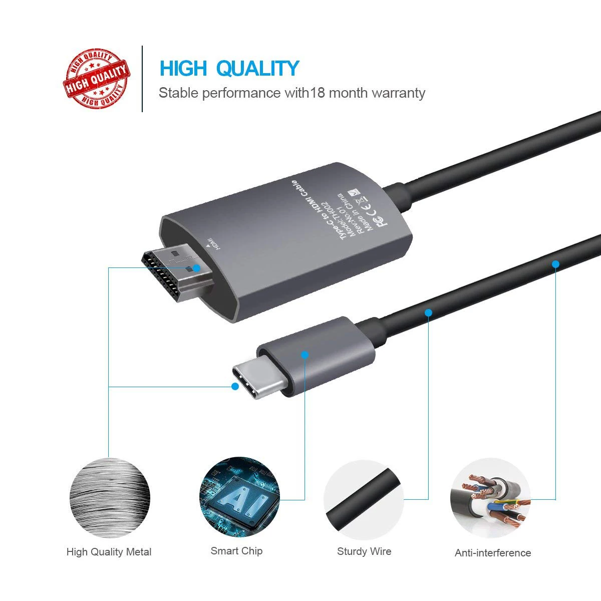 USB C кабель 4K USB3.1 для Samsung Galaxy S8 Macbook Chromebook Type HDMI адаптер штырь HDTV D30|Кабели VGA| |