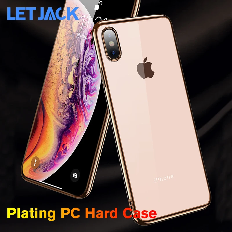 

Electroplated Hard PC Shockproof Caqa for iPhone 11 Pro Max XR XS MAX Ultra Thin Plating Case for iPhone 7 6 6s 8 Plus NO Soft