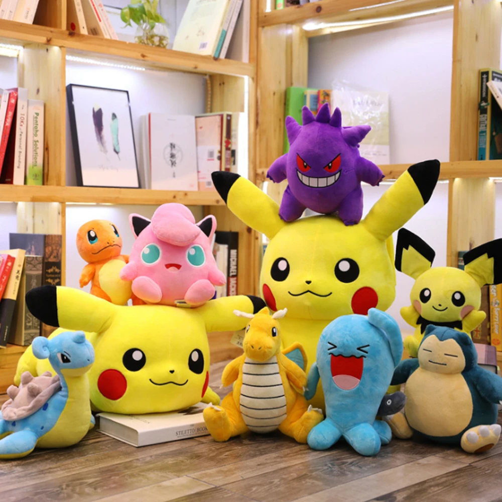 Милый Пикачу Eif плюшевые Eevee Семья Squirtle Jigglypuff Lapras игрушки для друга ребенка подарок коготь машина кукла
