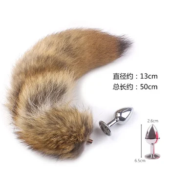 Separable Anal Plug Real Fox Tail Butt Plugs For Women Adults Sex Game Products Women Men Sex Toys For Couple Cosplay 5