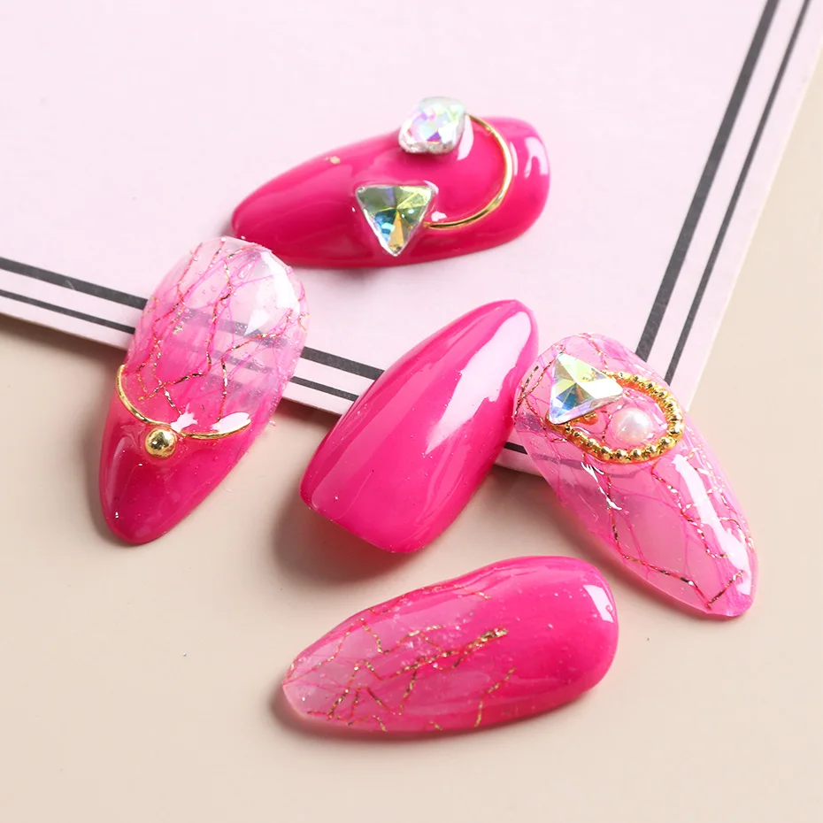 1pcs Embossed Mesh 3D Nail Stickers Lace Hollow Transfer Foils Bronzing Design Wraps Decal Manicure Colorful Decor Tips JI1540