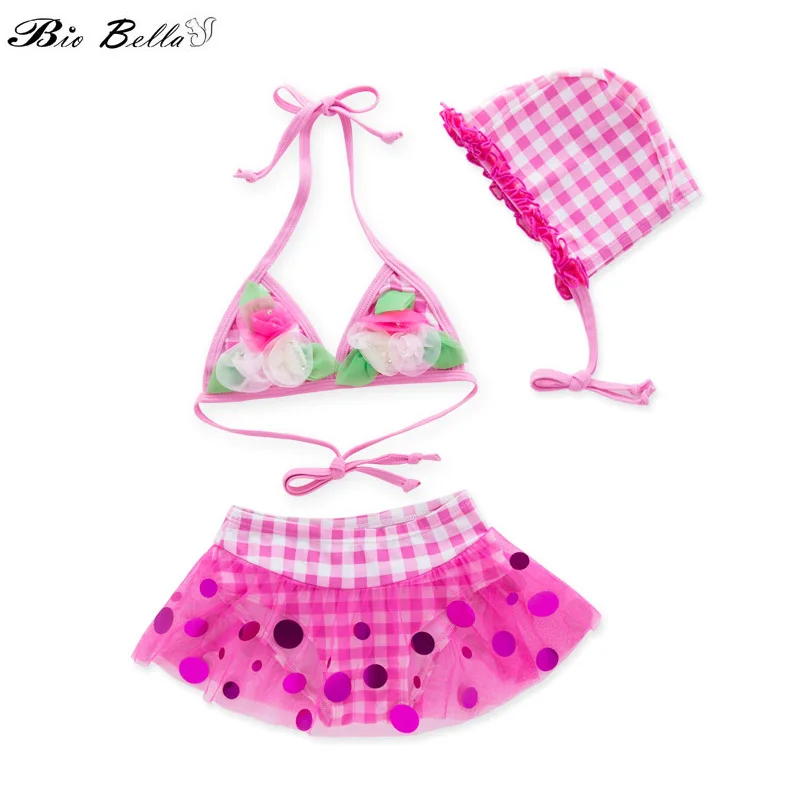 

Girls Bikini Set Fashion Children Girls Bikinis Swimwear 3Pcs Summer Swimming Bathing Swimsuit Infant Toddler Kids Swimable Girl