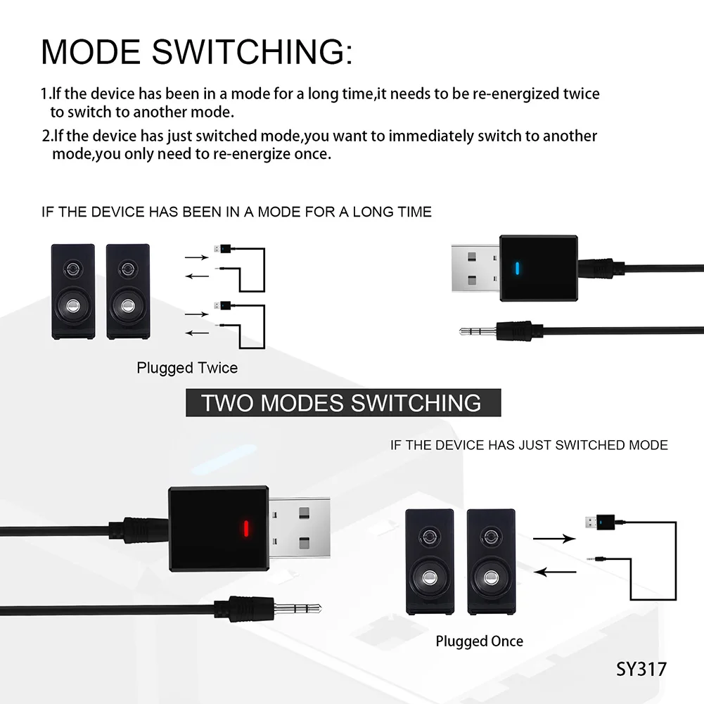 Беспроводной адаптер Bluetooth 5,0 приемник передатчик мини стерео Bluetooth AUX RCA USB 3,5 мм разъем аудио автомобильный комплект для трансминга