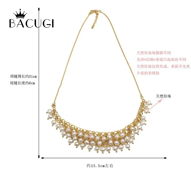 Fashion Multilayer Pearl Necklace Freshwater Pearl Tassel White Pearl Necklace Jewelry For Women wedding