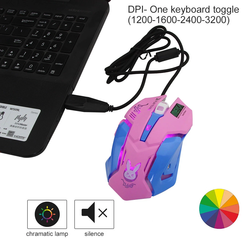 Christmas Happy New Year 2.4G Wireless Mouse with Cute Pattern Design for All Laptops and Desktops with Nano Receiver
