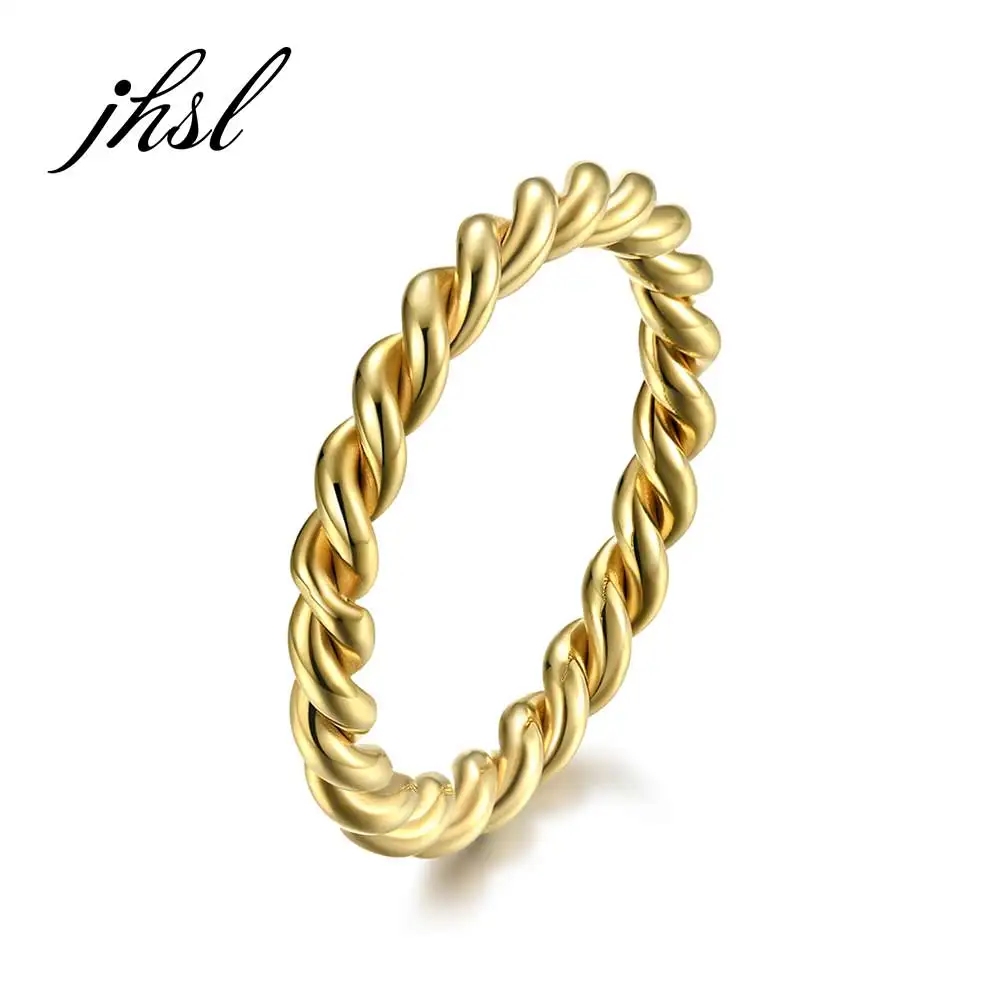 Black Rose Gold Stainless Steel Twisted Ring - Fashion Jewelry, US Sizes 7-12