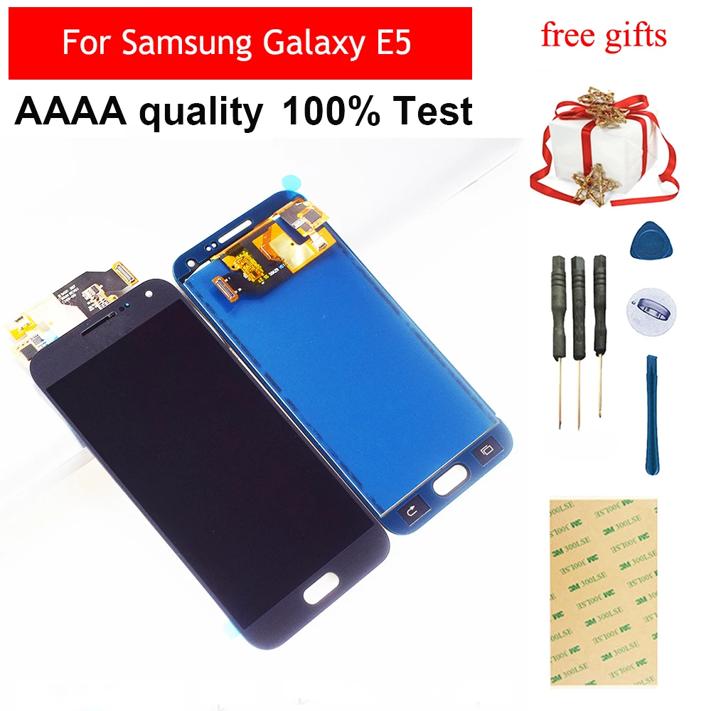Дешево Для samsung Galaxy E5 дисплей сенсорный экран дигитайзер в сборе для samsung E500F ЖК дисплей E500 E500H E500M экран дисплея