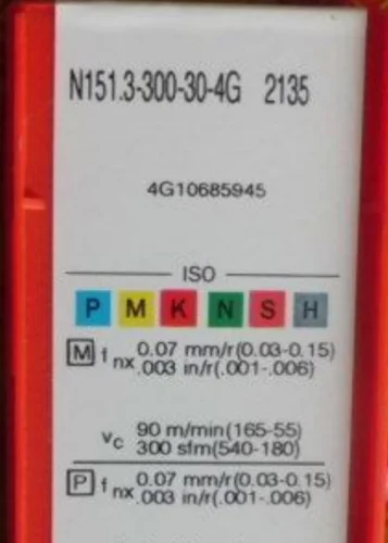 10 шт. вставки карбида N151.3-300-30-4G 2135