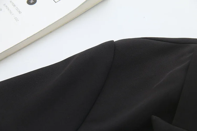 4XL Плюс Размер двубортные блейзеры костюм Blvyisla Женская Черная Куртка Офисная Женская официальная одежда