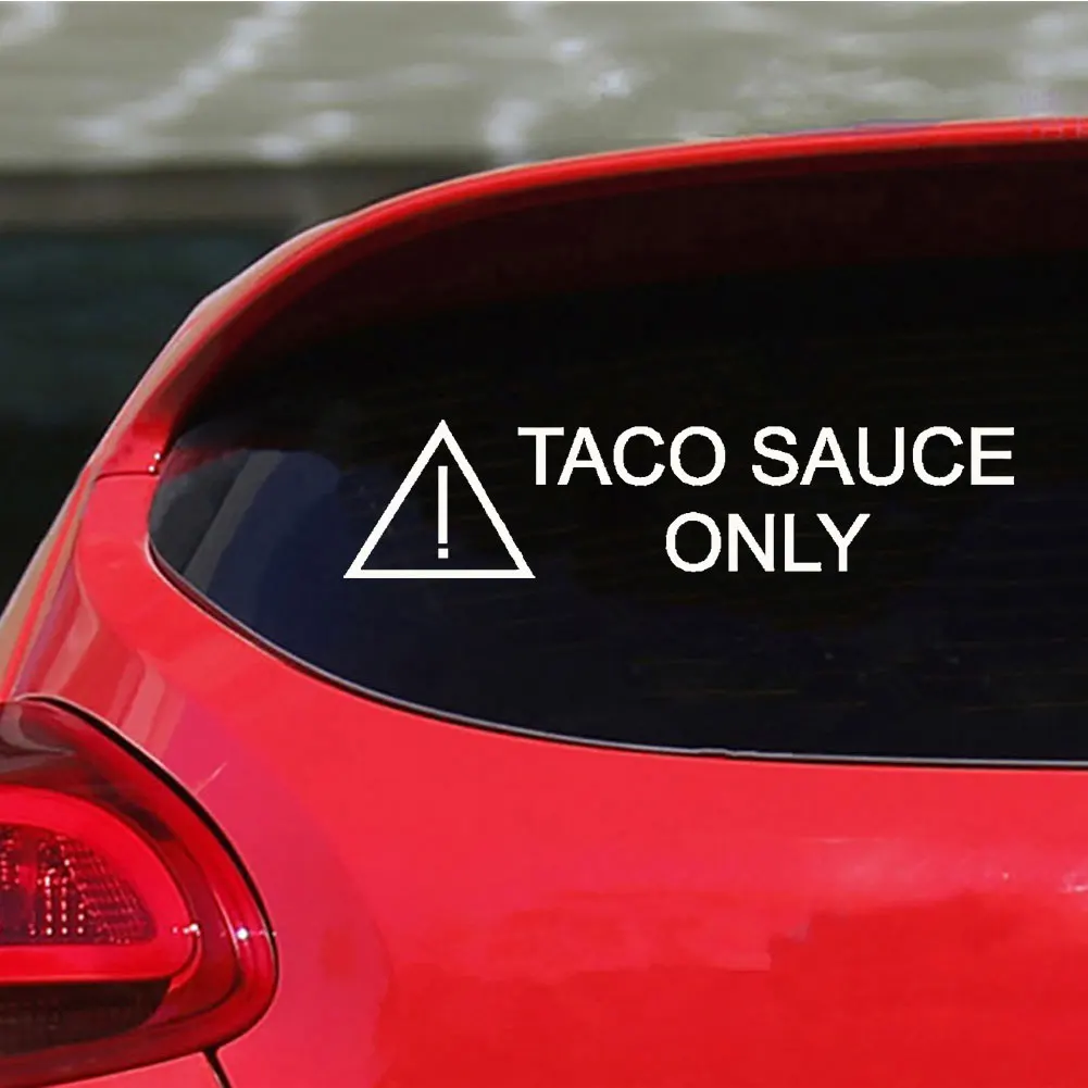 Autocollant Sauce Tacos 16x5cm Reflechissant Uniquement Decoration De Fenetre Accessoires Exterieurs De Voiture Aliexpress