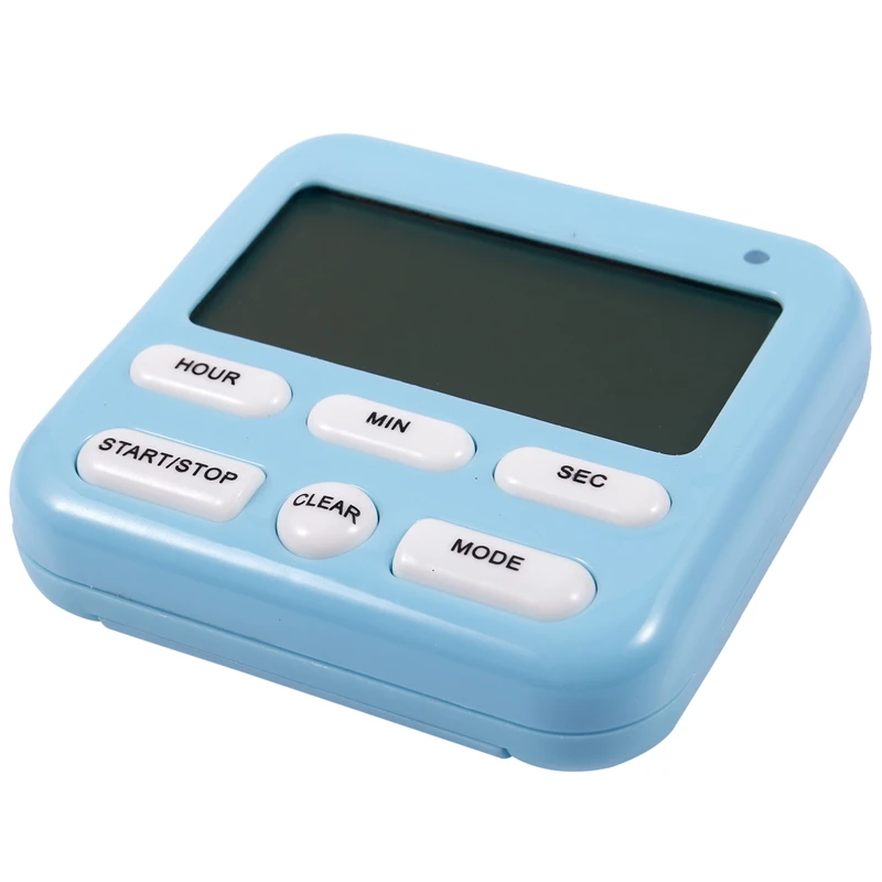 Digital Kitchen Timer Loud Alarm/Mute Flashing, Super Strong Magnetic Back, 12H Display Clock, On/Off Switch, 24H Count Up and D