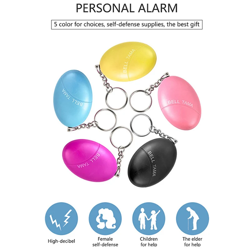 Mixsight-alarma de autodefensa ZK30, alarma de emergencia de 120dB, con forma de huevo, protección de seguridad, alerta Personal