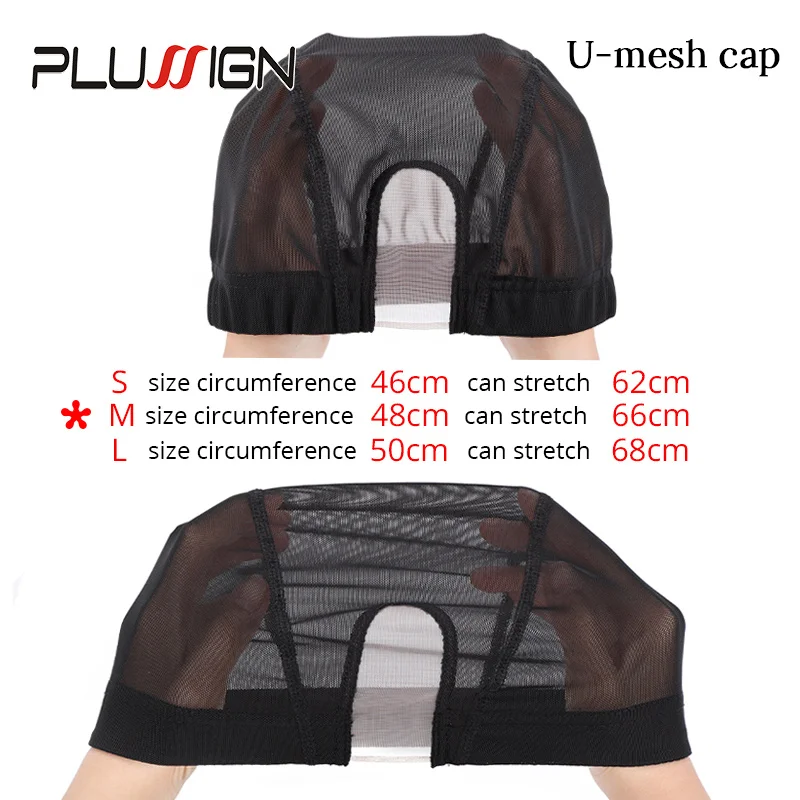 U Part Lace Wig Cap For Making Wigs Mesh Dome Cap Swiss Lace Weave Ventilated Wig Wigs Making Material Base Hairnet wig caps