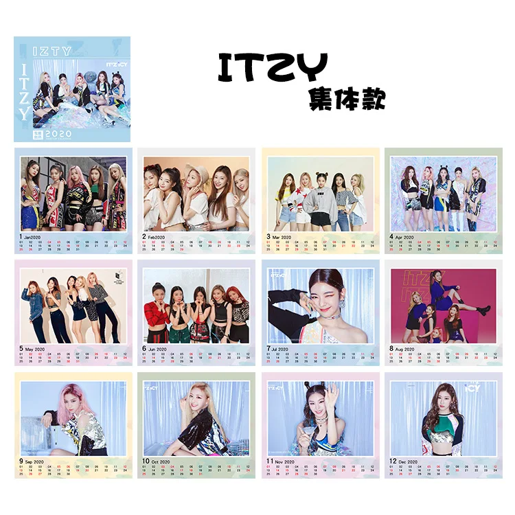 Kpop SuperM EXO ITZY бродячие Дети Дважды TXT X1 X ONE Настольный календарь K-POP календарь план книга Вентилятор коллекция подарок Прямая