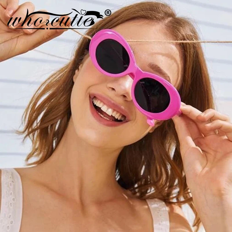 WHO CUTIE 2019 очки в стиле Курта Кобейна винтажные маленькие Овальные Солнцезащитные