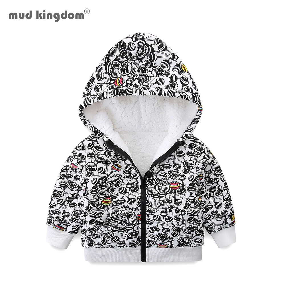 Mudkingdom Kids Girlswarm Jacket Hooded Jacket Star Thermal Fleece