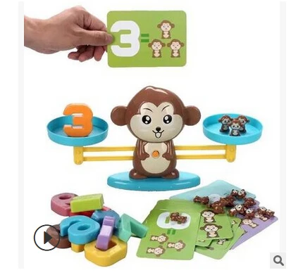 Совершенно новые Математические Игрушки, новейшие обезьянки, баланс, крутые милые математические игры, веселое обучение, обучающая игрушка, подарок для детей, мода, хит - Цвет: A