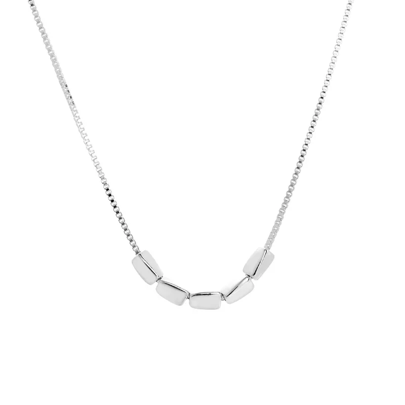 

sterling silver transfer bead pendant necklace female accessories accessories collar bone chain