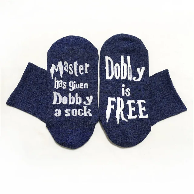 07(Blue) Мастер подарил Dobby носок, Dobby бесплатно осень весна зима Хэллоуин Рождественский носок для подарков Прямая поставка на заказ винные носки - Цвет: 07(Blue)