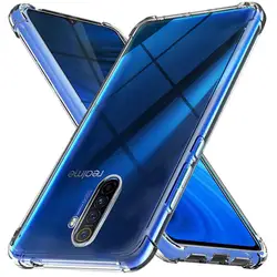 Cover protettivo in silicone trasparente per telefono con angoli rinforzati e design bumper