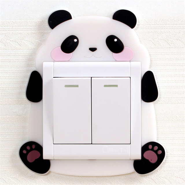 Switch Sticker Glow in Dark Wall Sticker home decor Luminous Switch/Socket Silicone Protect Cover On-Off Decor Sticker