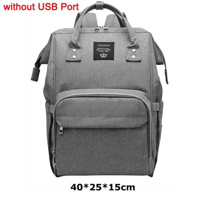 Модная USB сумка для подгузников для мам и мам, большой дорожный рюкзак для кормления, дизайнерская сумка для детских колясок, рюкзак для детских подгузников - Цвет: As picture