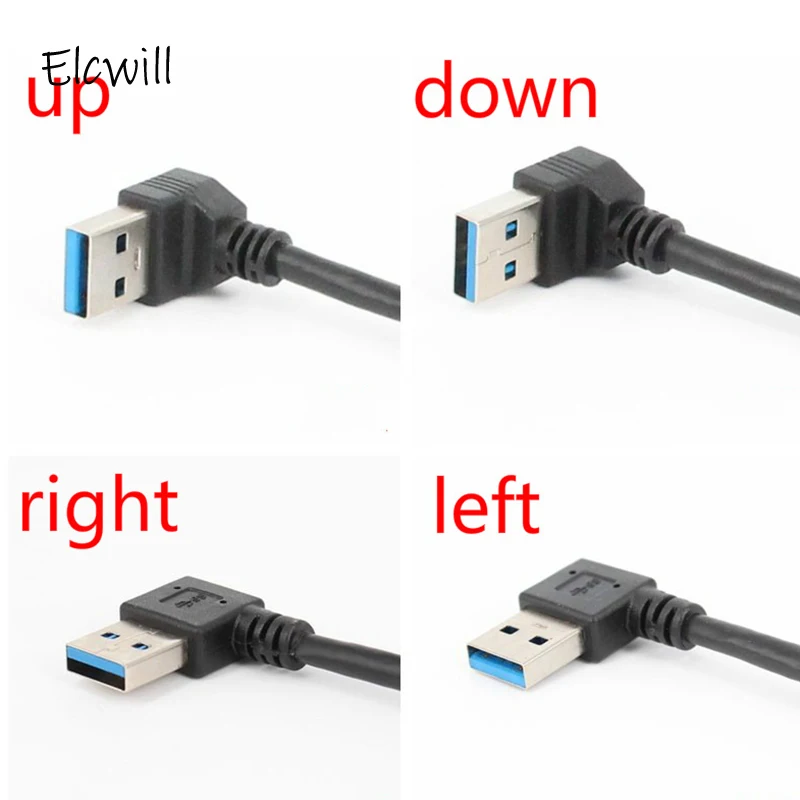 USB Charging Cable USB Extension Cable USB Cable USB 3.0 90 Degree Male To Female Super Speed 5Gbps Data Sync Charging