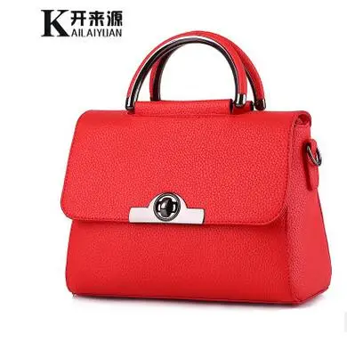 Женские сумки из натуральной кожи новая сумка женская Милая женская модная сумка-клатч через плечо - Цвет: Красный