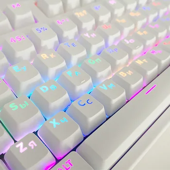 

106pcs Ergonomic Dull Polished Keycap Mechanical Keyboard Lighting Support Switches Office DIY ABS Russian Wear Resistant