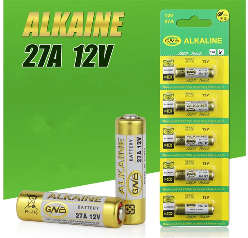 Сухая щелочная батарея 27A 12 В 5 шт. 27MN GP27A A27BP V27A VR27 L828 для дверного звонка
