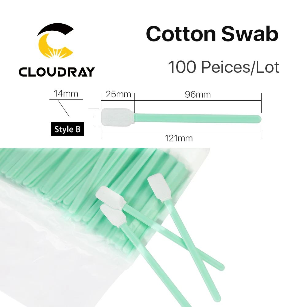 Cloudray 100 шт./лот, размер 100 мм, 160 мм, 121 мм, нетканый ватный тампон, пыленепроницаемый для очистки фокуса объектива и защитных окон