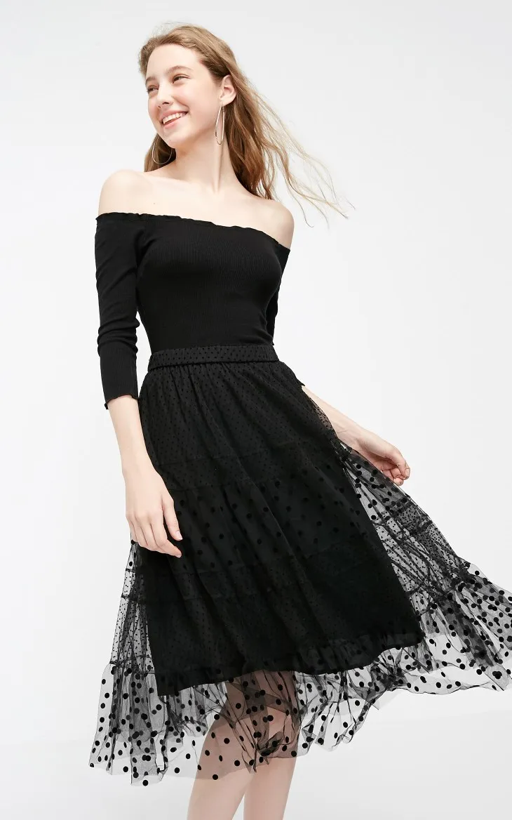Vero Moda женское Прозрачное платье в горошек с открытыми плечами | 31917C544