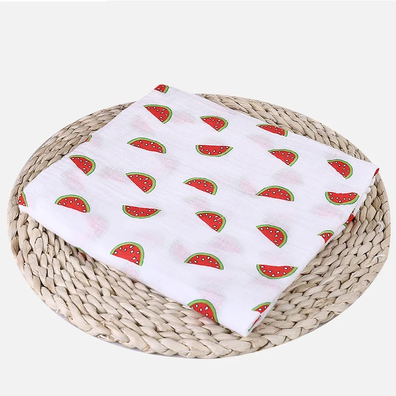 Watermelon 1 шт., муслин, хлопок, детское одеяло, s пеленки, одеяло для новорожденных, банное, Марлевое, для малышей, для младенцев, детское одеяло, спальный мешок, коляска, чехол - Цвет: Watermelon